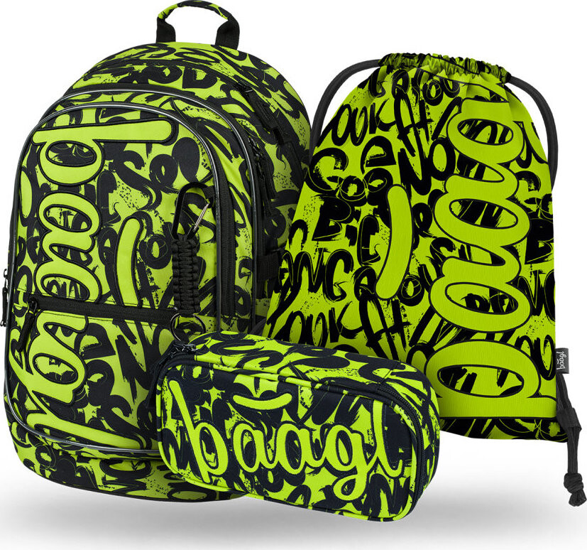 BAAGL 3 SADA Core Lime: batoh, peračník, vrecko