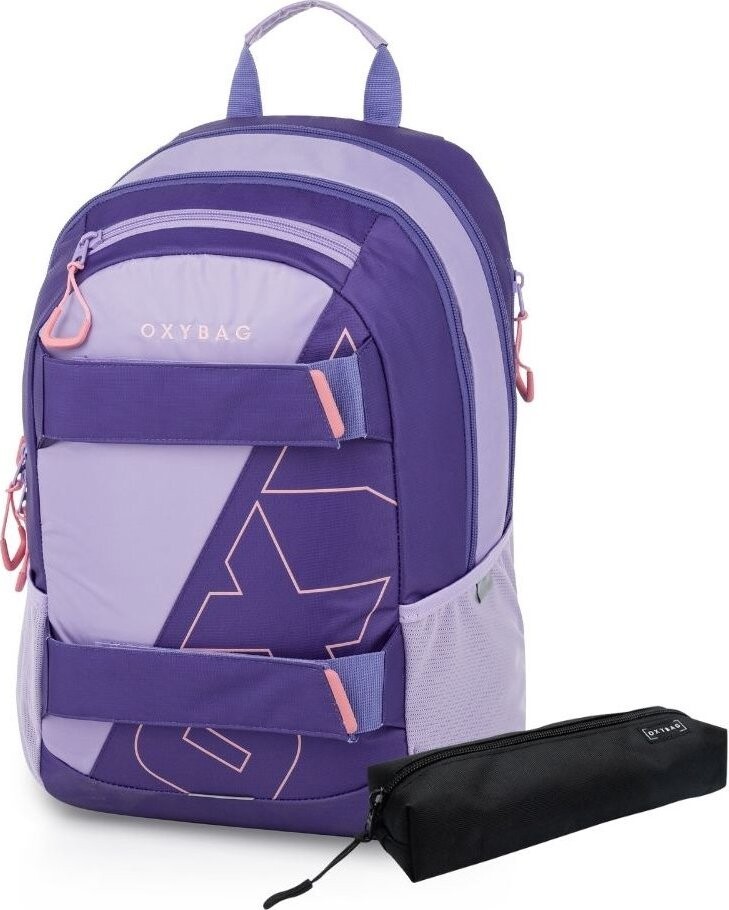 OXYBAG Študentský batoh + etui OXY SPORT Half Violet