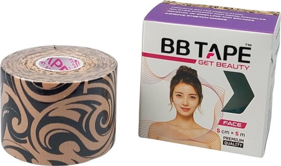 BB Tape tejp na tvár 5 cm × 5 m tetovanie 1 ks