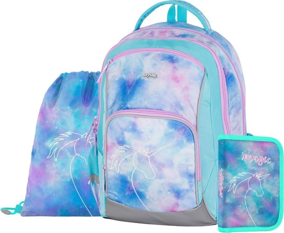 OXYBAG Školská sada 3 ks OXY GO Unicorn