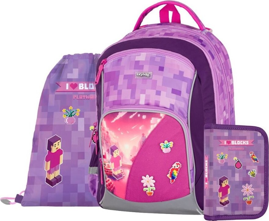 OXYBAG Školská sada 3 ks OXY GO Playworld Girl