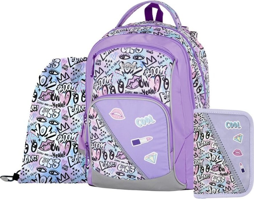 OXYBAG Školská sada 3 ks OXY GO Funny Girl