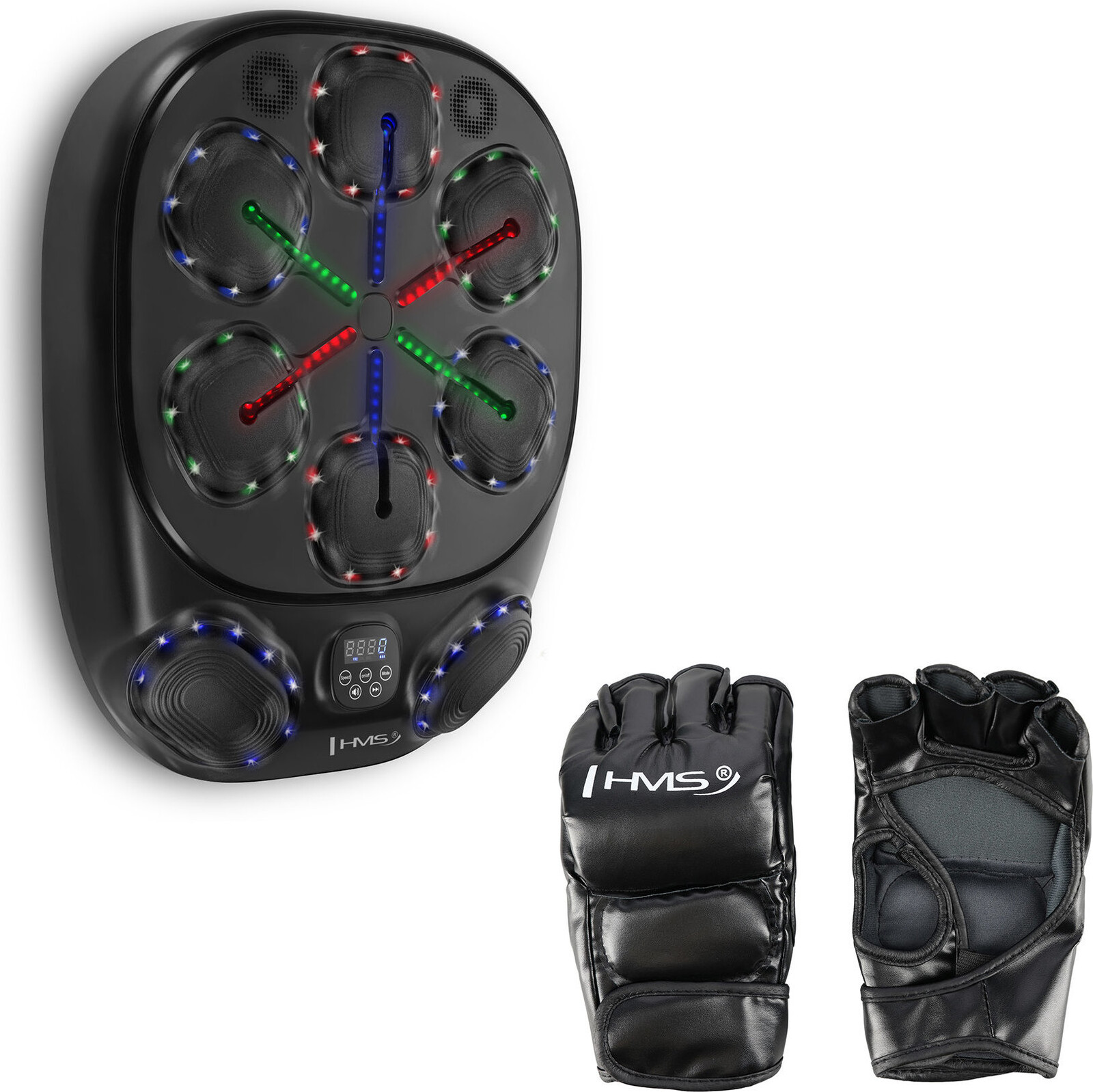 HMS Elektronický boxerský terč TB10 s LED, Bluetooth a rukavicami