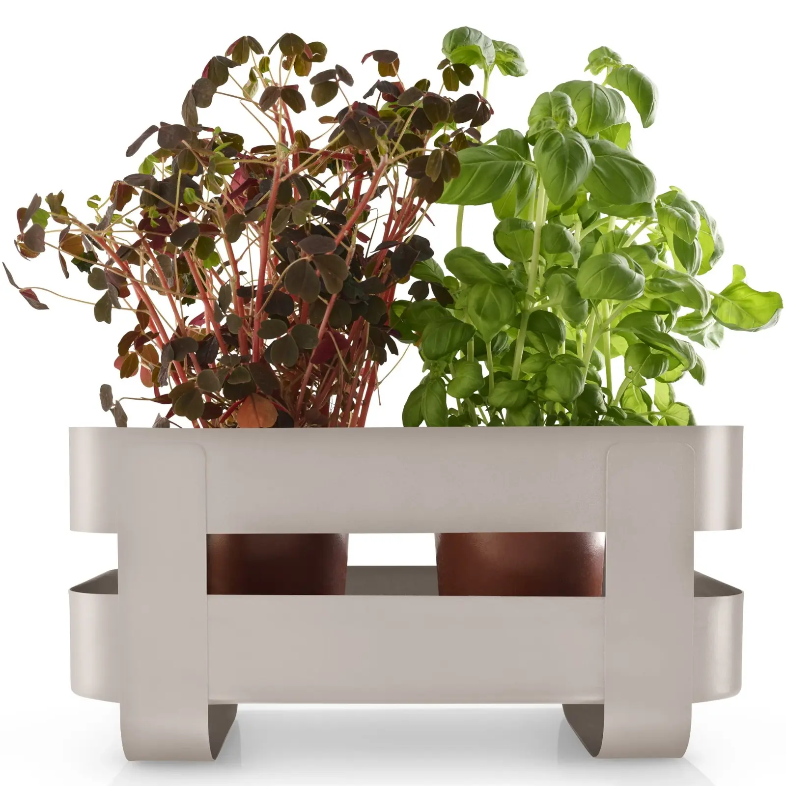 Samozavlažovací kvetináč 31 x 15 cm, piesková, oceľ, Eva Solo