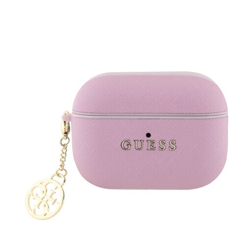 Guess Saffiano 4G Charm Pouzdro pro AirPods Pro 2 Pink