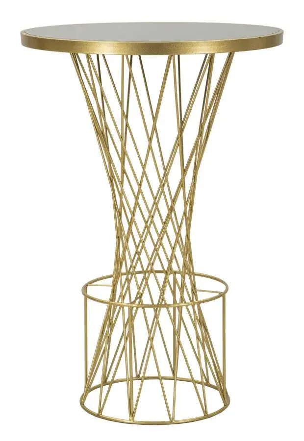 Barový stůl Tower New 70 cm černo-zlatý