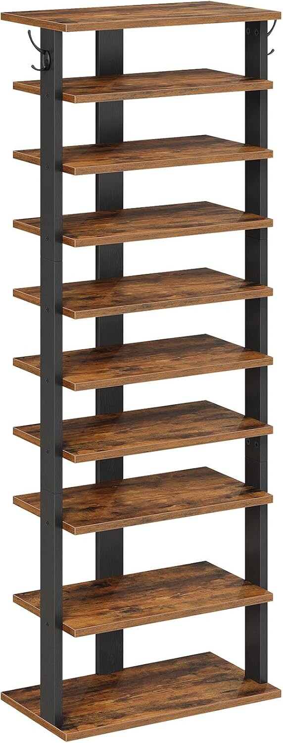 Botník Vasagle Kloudy 50 cm černý/hnědý II