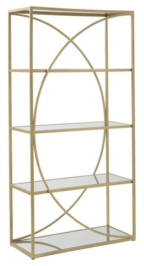 Knihovna Glamy 90 cm zlatá