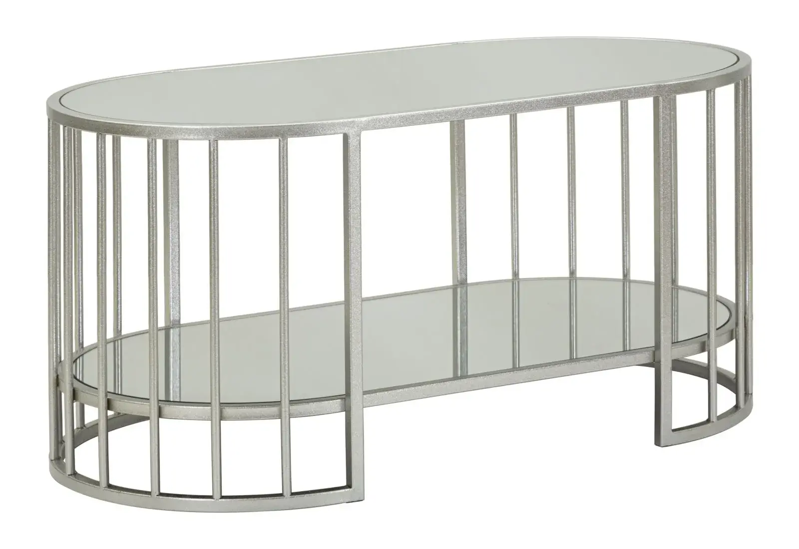 Konferenční stolek Smirne 90 cm stříbrný
