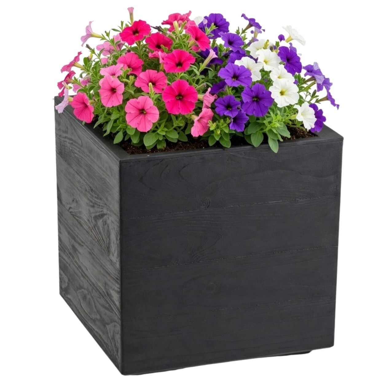 Květináč na kolečkách BETONIQUE 40x40 cm černý