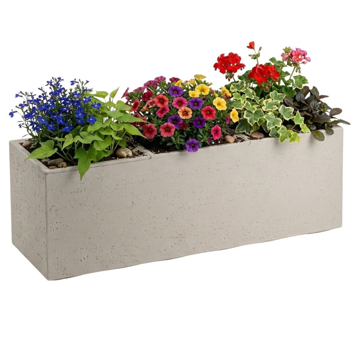 Květináč na kolečkách BETONIQUE 90x30 cm béžový