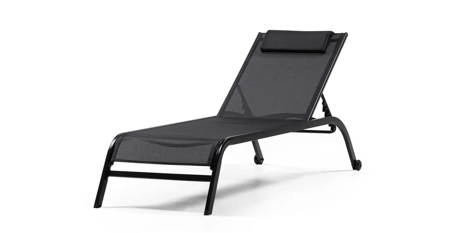 Nastavitelné zahradní lehátko Sandy černé/grafitově šedé