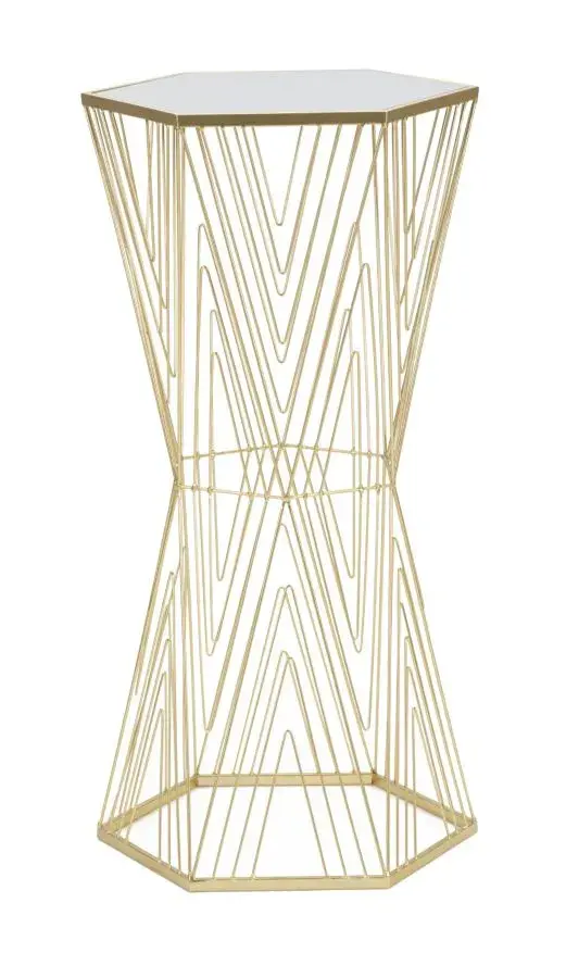 Odkládací stolek Lines 40 cm zlatý