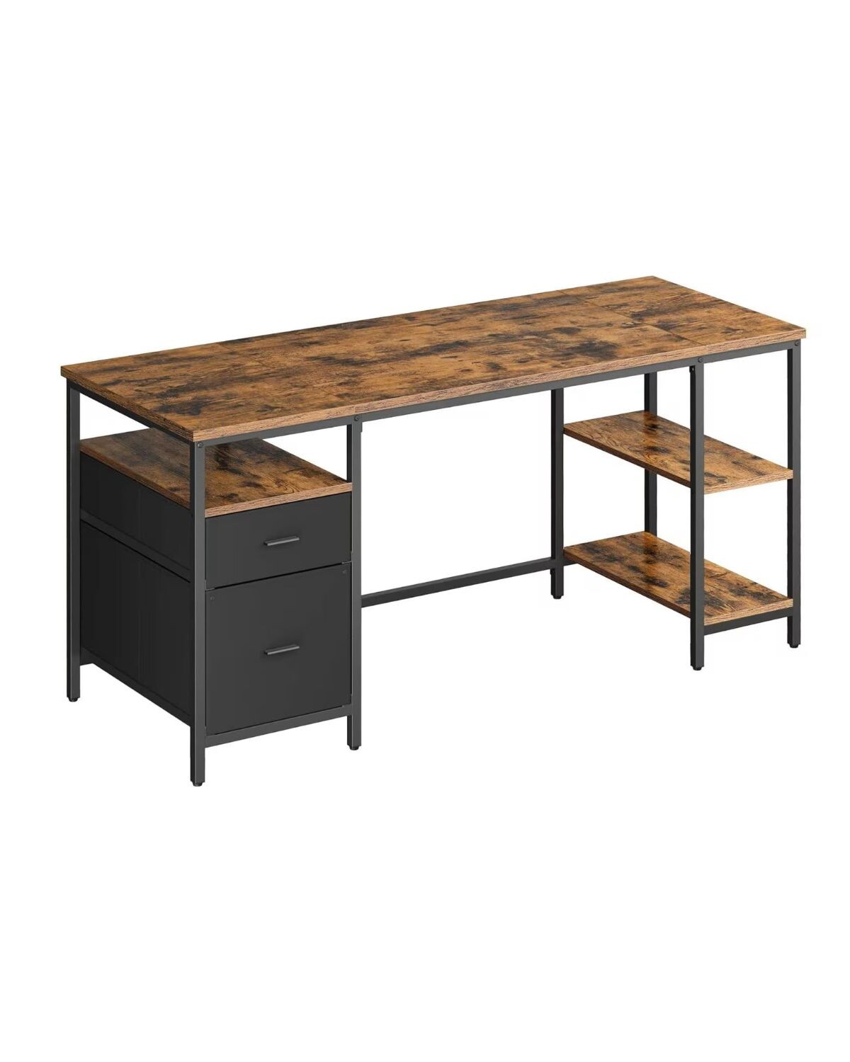 Psací stůl Vasagle Grindstone 160 cm černý/hnědý