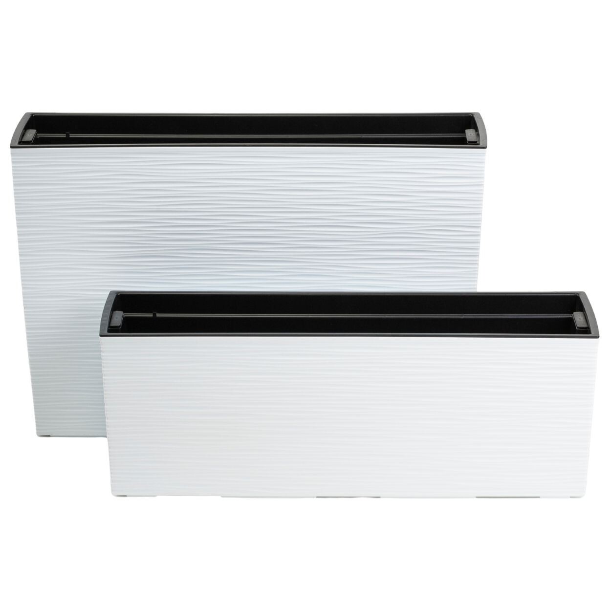 Sada 2 ks květináčů Riflo 56×19/36,2×56,1 cm bílá