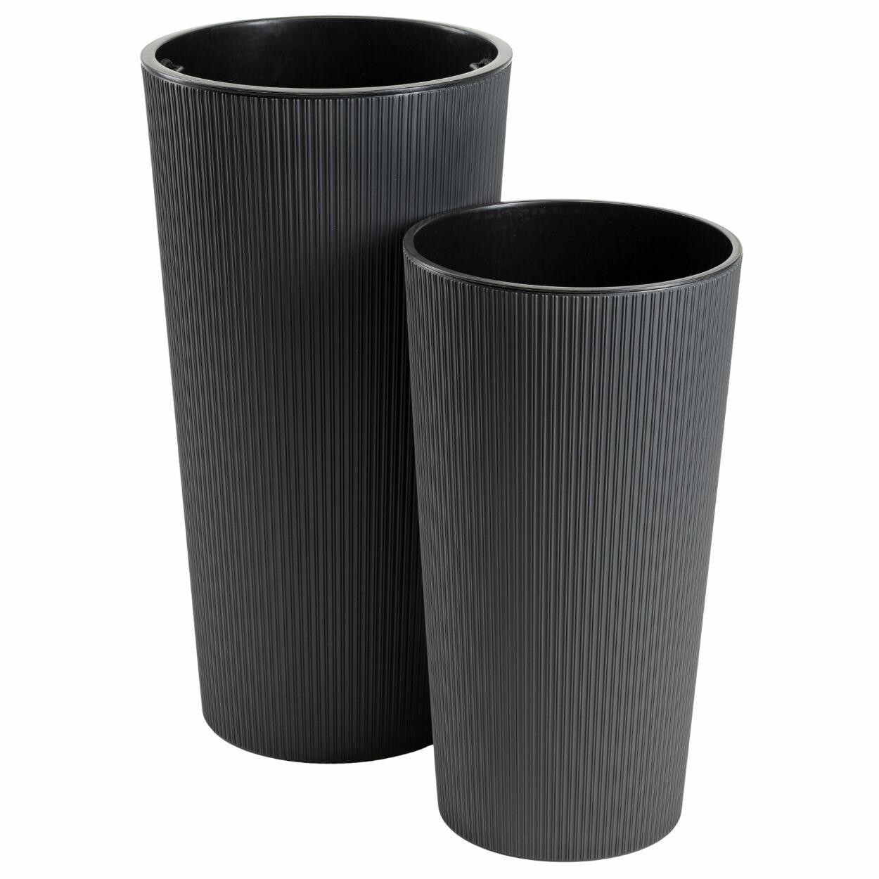 Sada 2 ks květináčů URBANIKA ECO antracitová