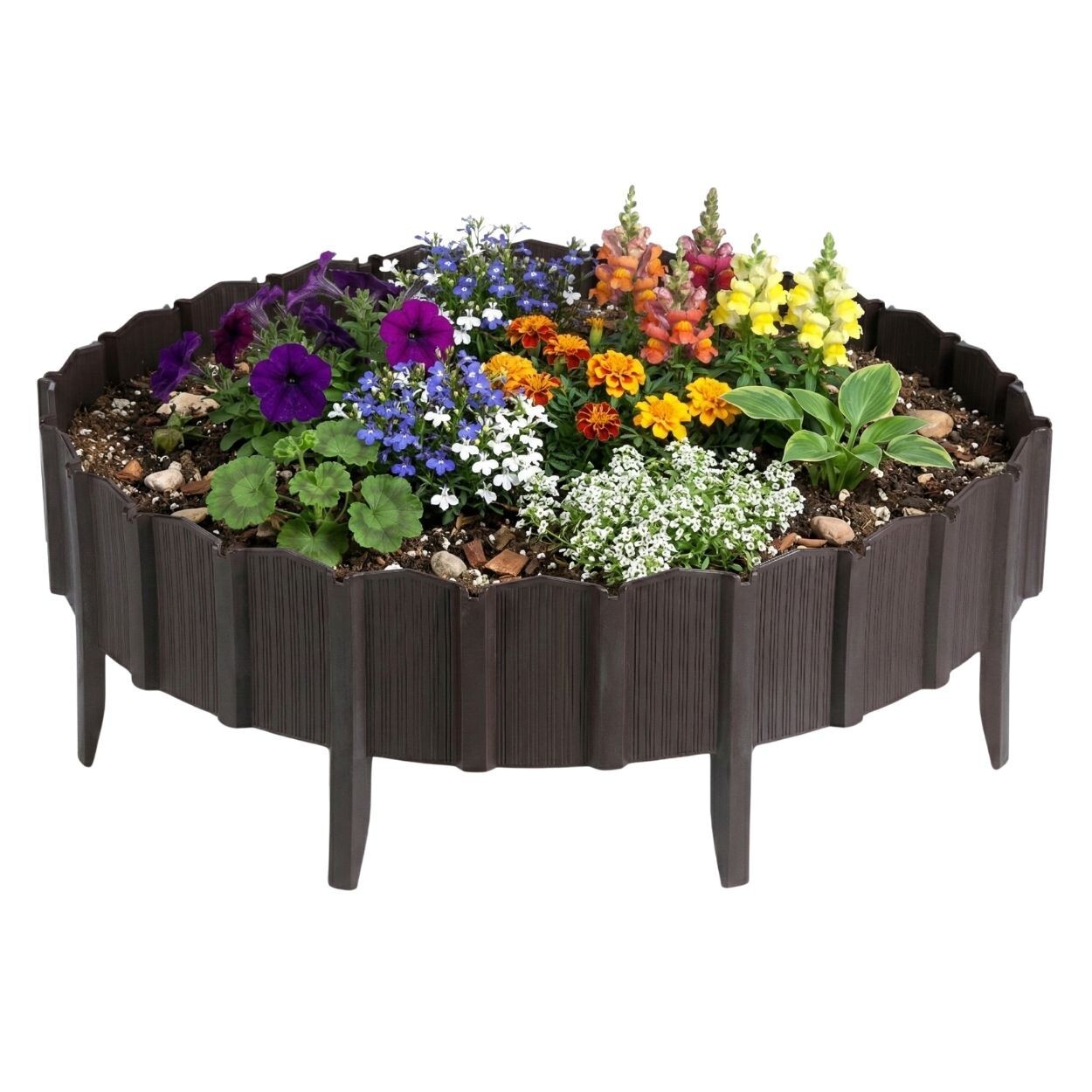 Sada 5 ks zahradních palisád Linea 390 cm hnědá