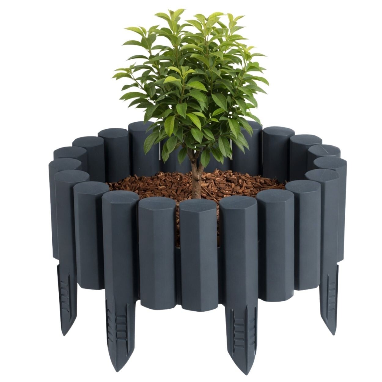 Sada 8 ks zahradních palisád Frame 220 cm antracitová