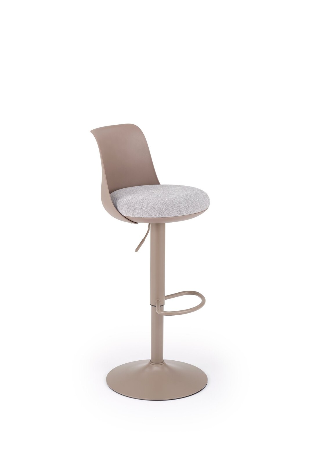 Výškově nastavitelná barová židle H127 cappuccino/šedá