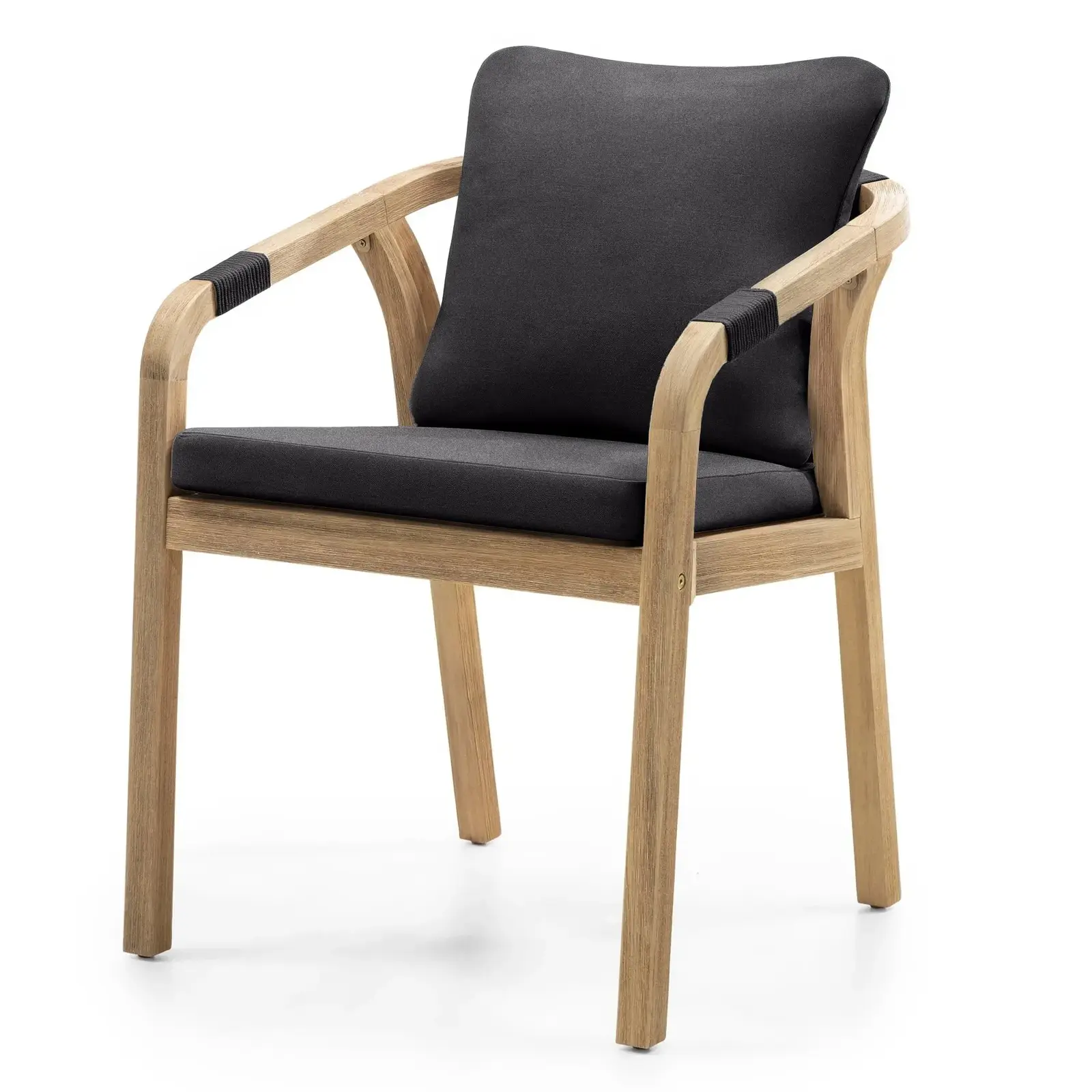 Zahradní křeslo Castello z masivu tmavě šedé