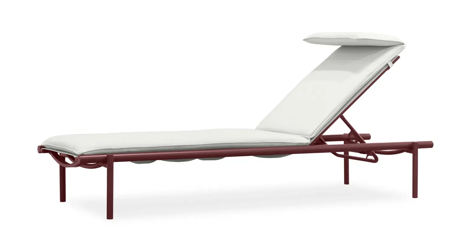 Zahradní lehátko Amarello vínovo-hnědé