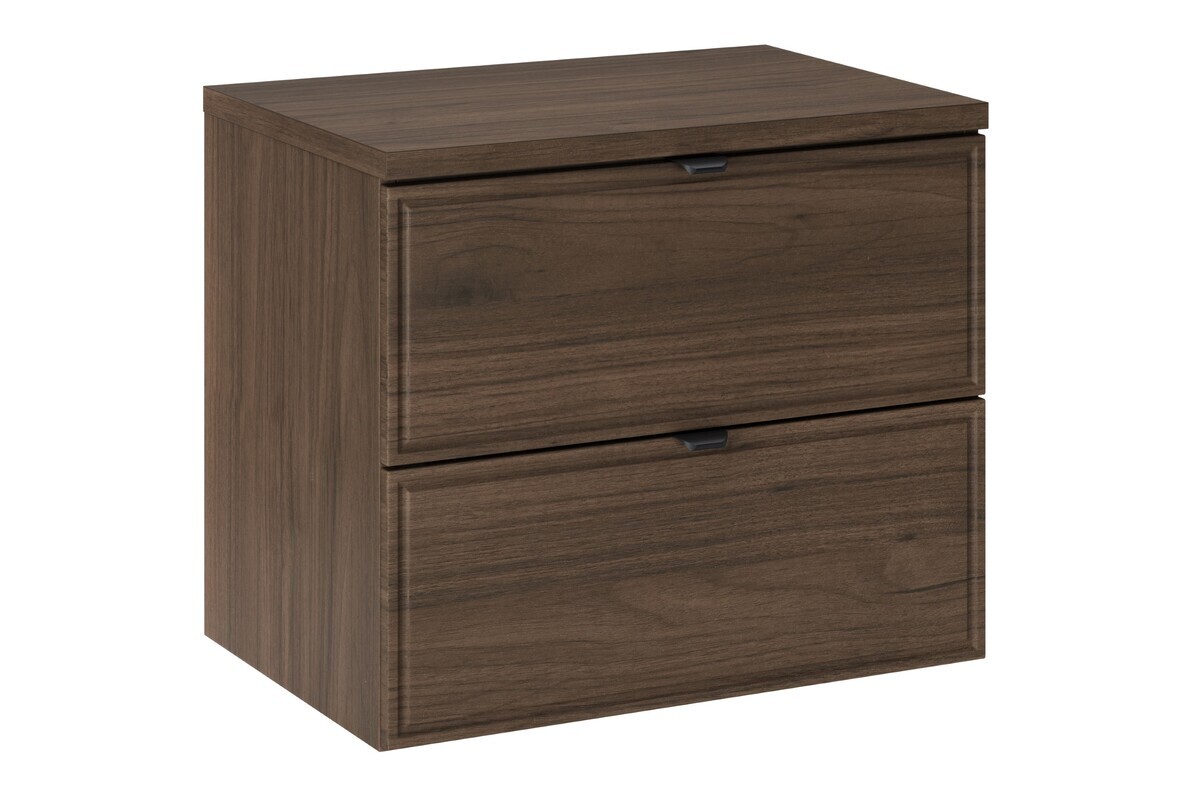 Závěsná skříňka pod umyvadlo Villa s deskou 60 cm ořech