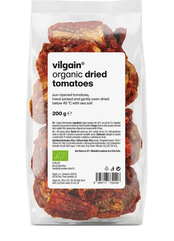 Vilgain Sušené paradajky BIO – 200 g