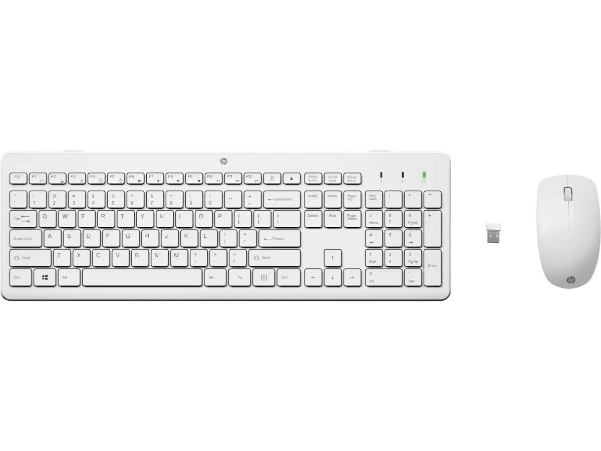 HP 230 klávesnica a myš/bezdrôtová/white GER