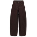 Široké džínsy Object Moji Elsa Jeans - Seal Brown
