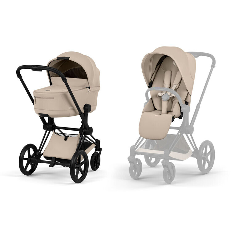 CYBEX Kombinovaný kočík Priam 5.0 Cozy Beige (Matt Black Frame) 2026 Platinum