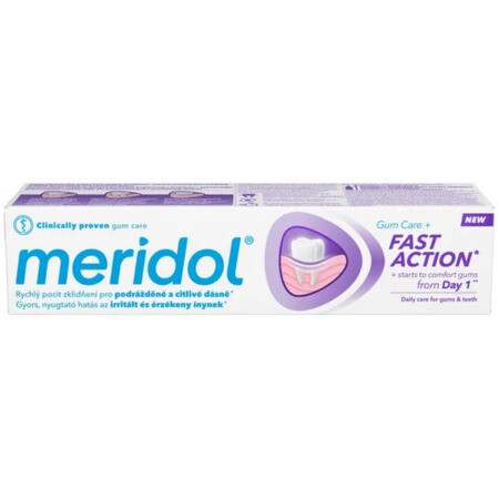 MERIDOL Fast action zubná pasta ochrana citlivých a podráždených ďasien 75 ml
