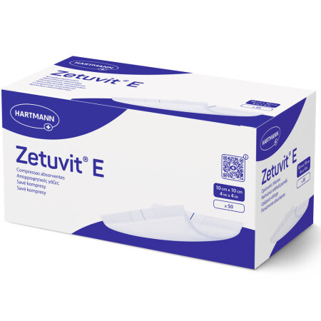 ZETUVIT E nesterilný nasiakavý kompres 10x10 cm 50 ks