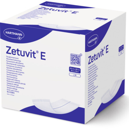 ZETUVIT E nesterilný nasiakavý kompres 20x40 cm 30 ks