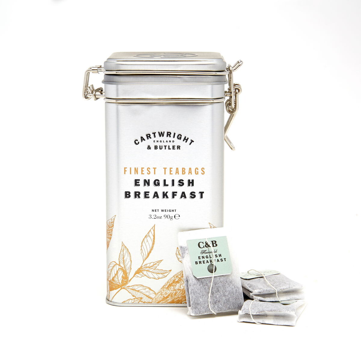 Cartwright & Butler Porcovaný černý čaj English Breakfast, kovová dóza, 90 g 4460