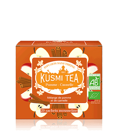Kusmi Tea Porciovaný ovocný čaj Jablko so škoricou Bio, 20 vrecúškov 21279A1120