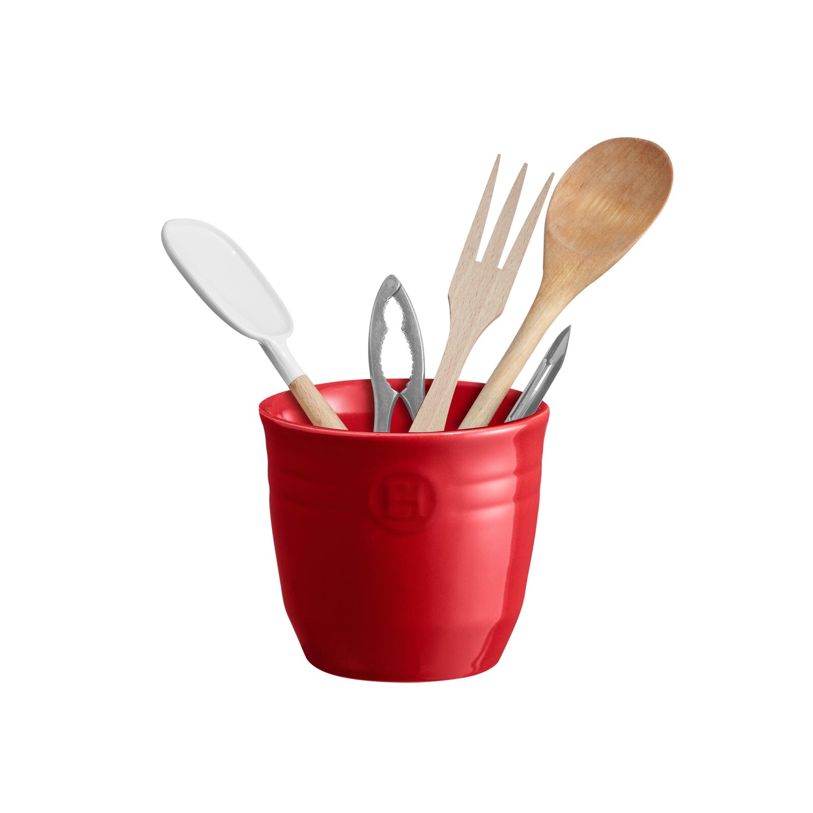 Emile Henry Keramická nádoba na kuchynské náčinie, 12 cm, červená granátová 348732