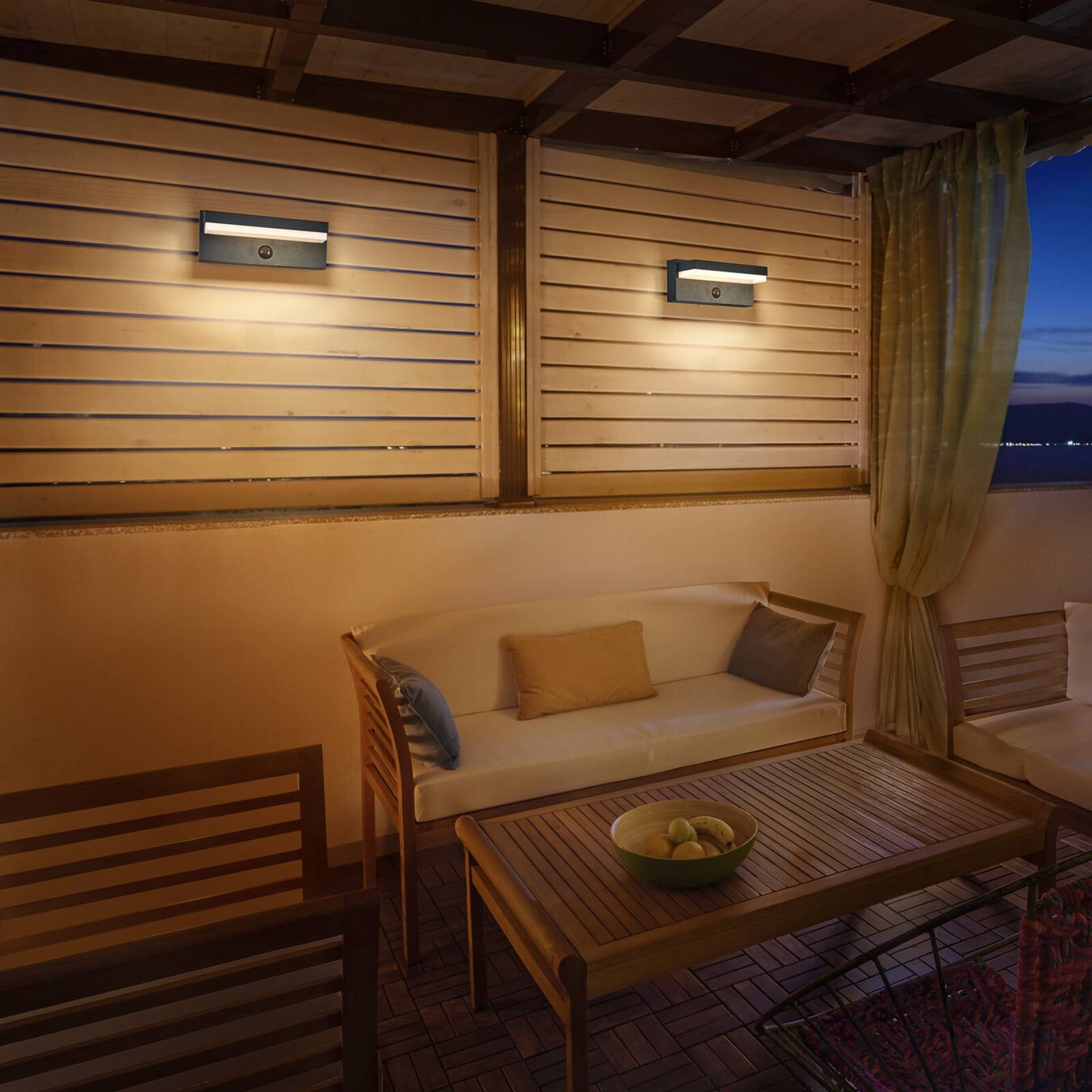 OSRAM nástenné svetlo ENDURA STYLE ROBUST, sivá, senzor IP54 USB