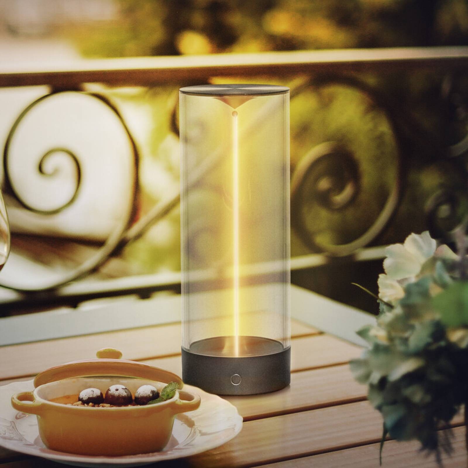 OSRAM Akumulátorová stolová lampa ENDURA STYLE DECOR FILAMENT sivá, IP54