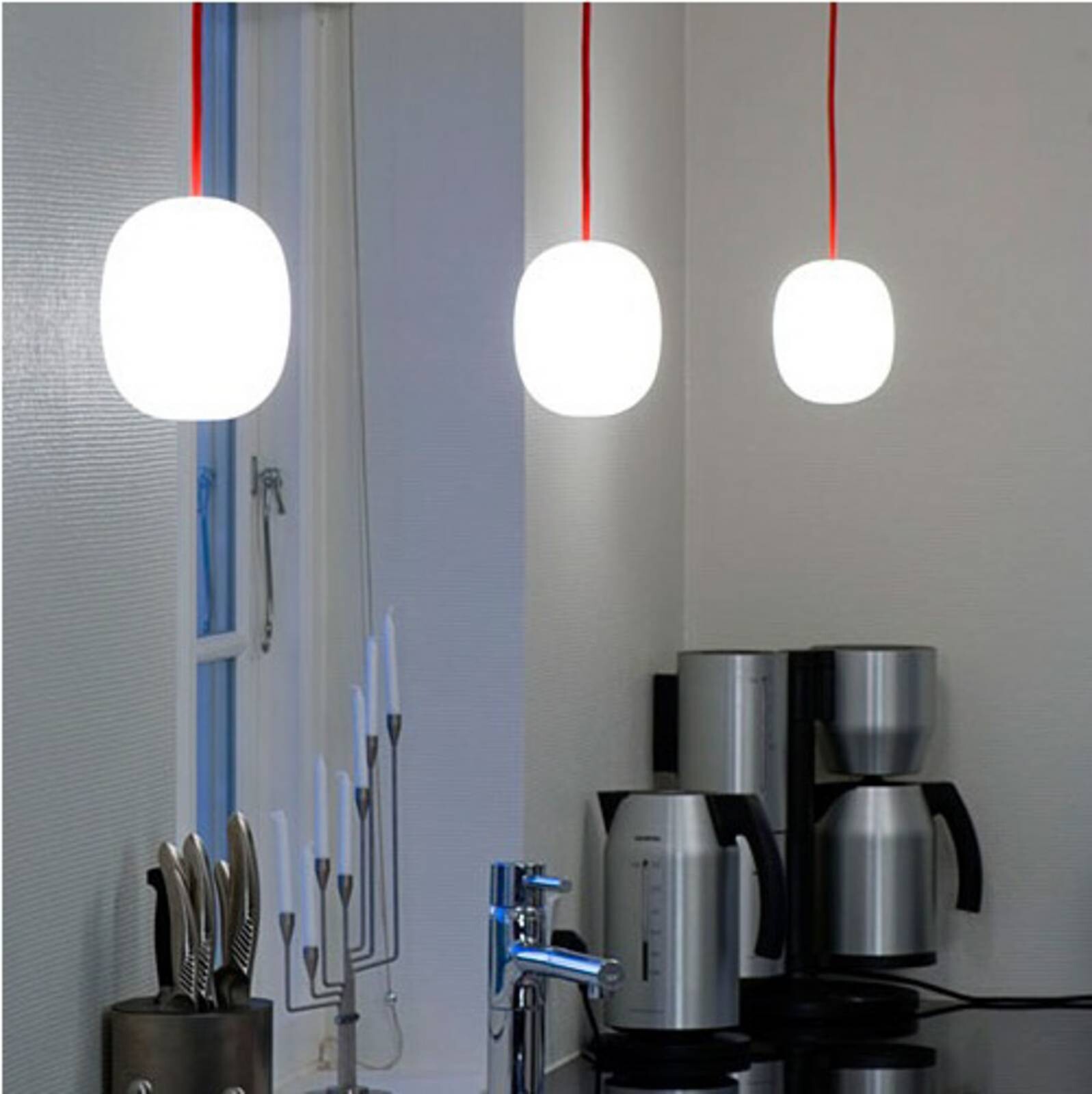 SuperEgg 150 Závěsná Lampa Red - Piet Hein