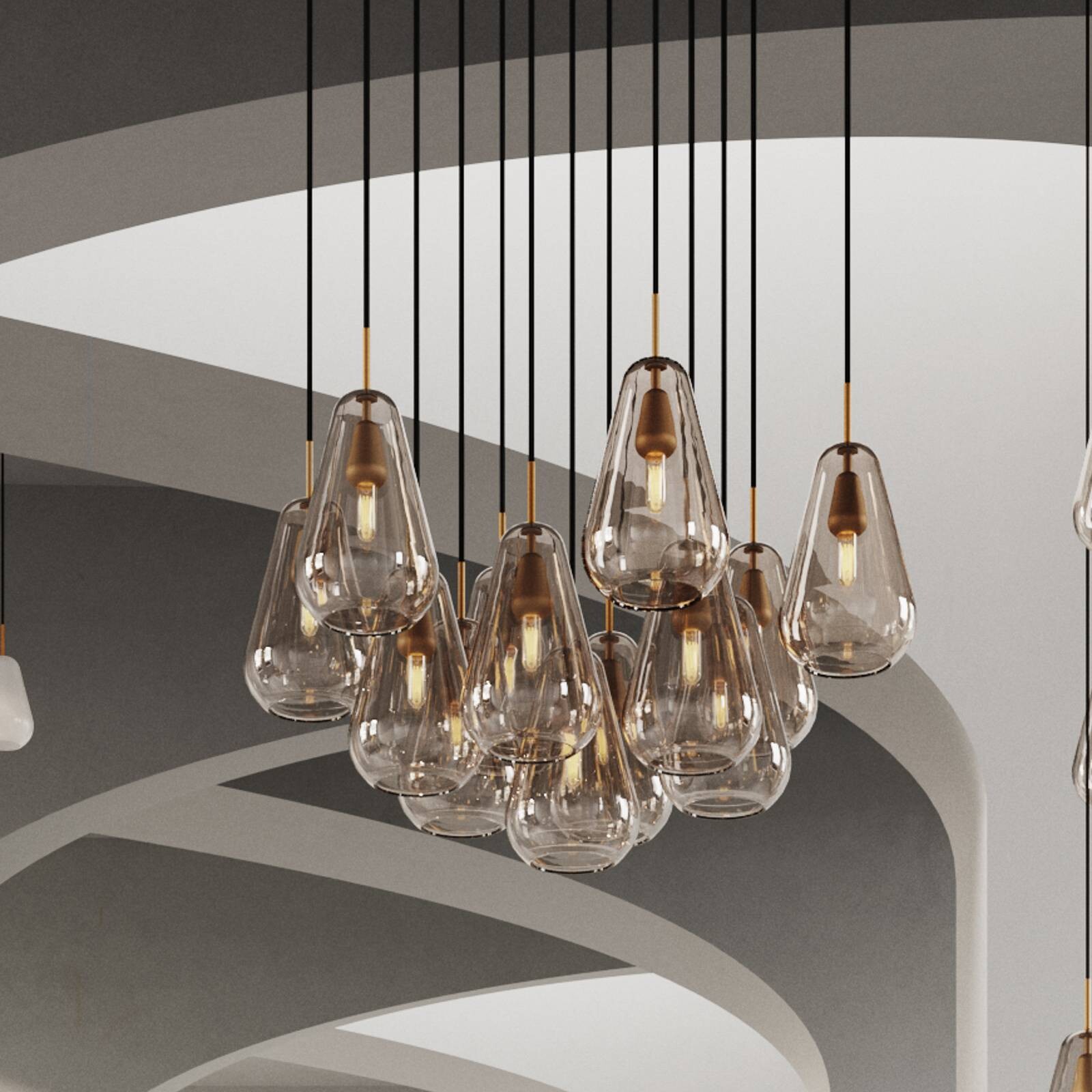 Anoli 13 lustre Nordic Gold/Gold - Nuura