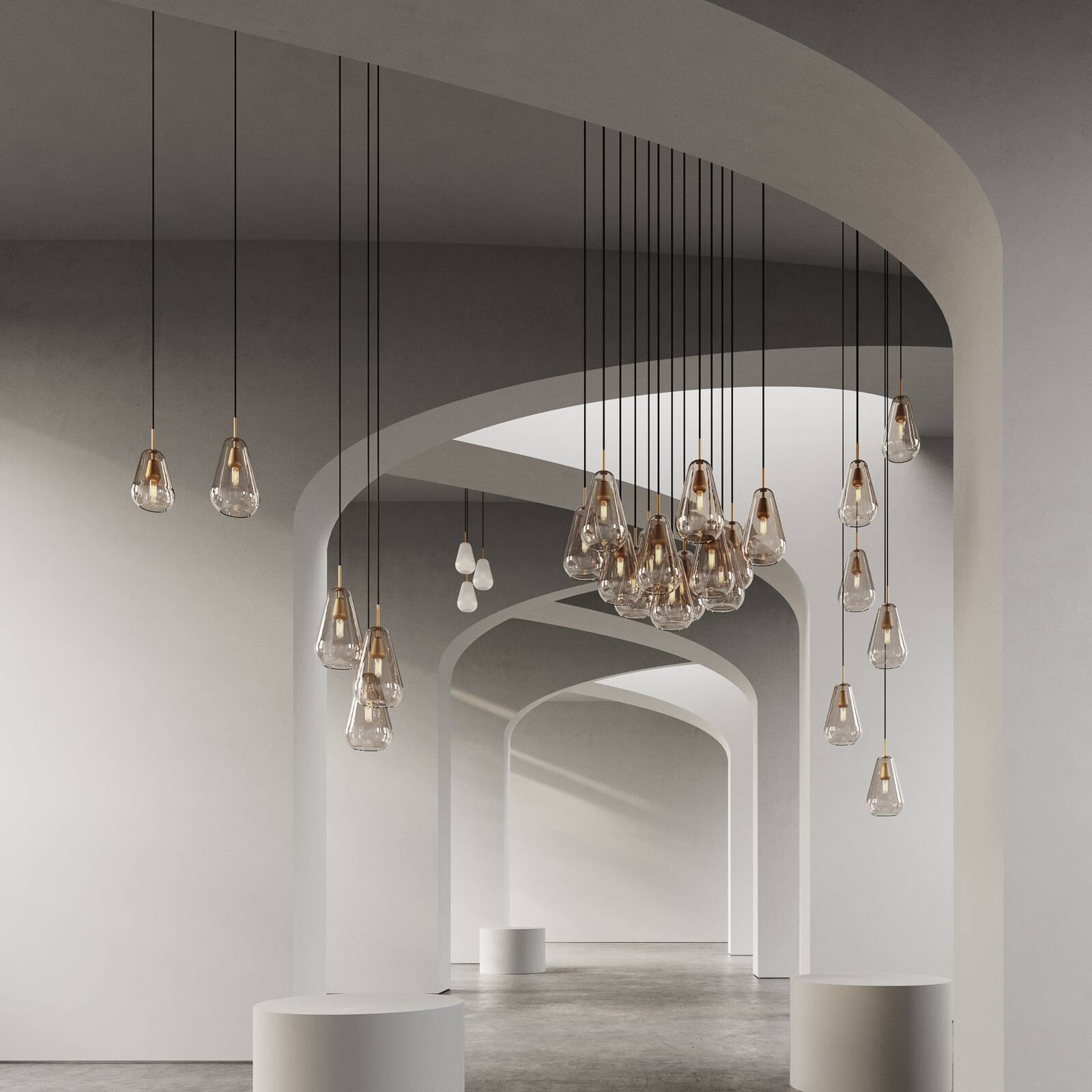 Anoli 13 lustre Nordic Gold/Opal - Nuura