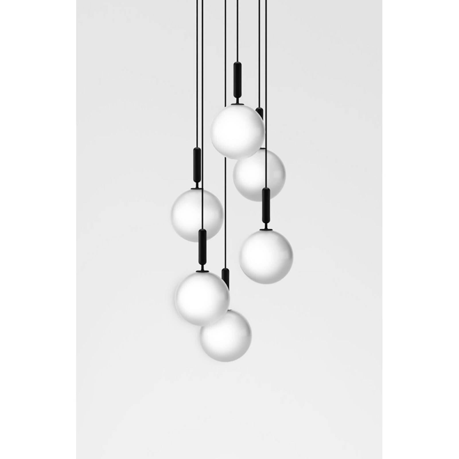 Nuura Luster Miira 6 Large, sivá/opálová, 6-pl.