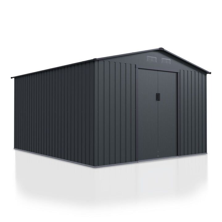 Kovový záhradný domček s posuvnými dverami 282 x 314 x 190 c