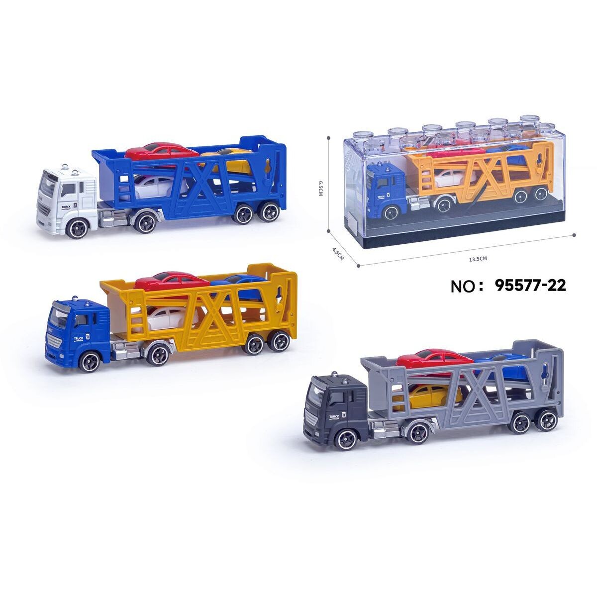 Sparkys Kovový model kamiónu s návesom 1:64 bilý tahač