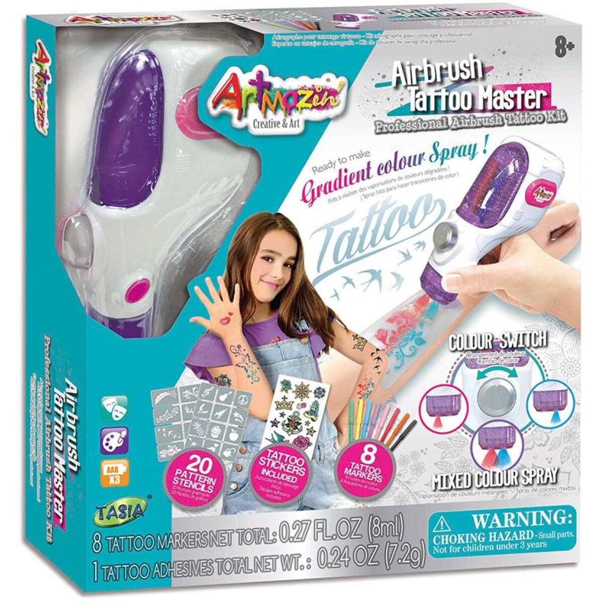 Tasia - Airbrush tetovacie štúdio s príslušenstvom 20 šablón