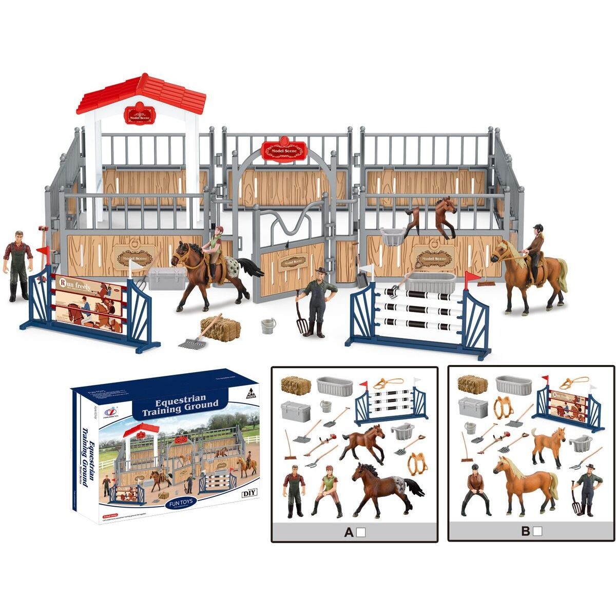 Sparkys Zvieratká z farmy - Jazdecká dráha s príslušenstvom 2 druhy