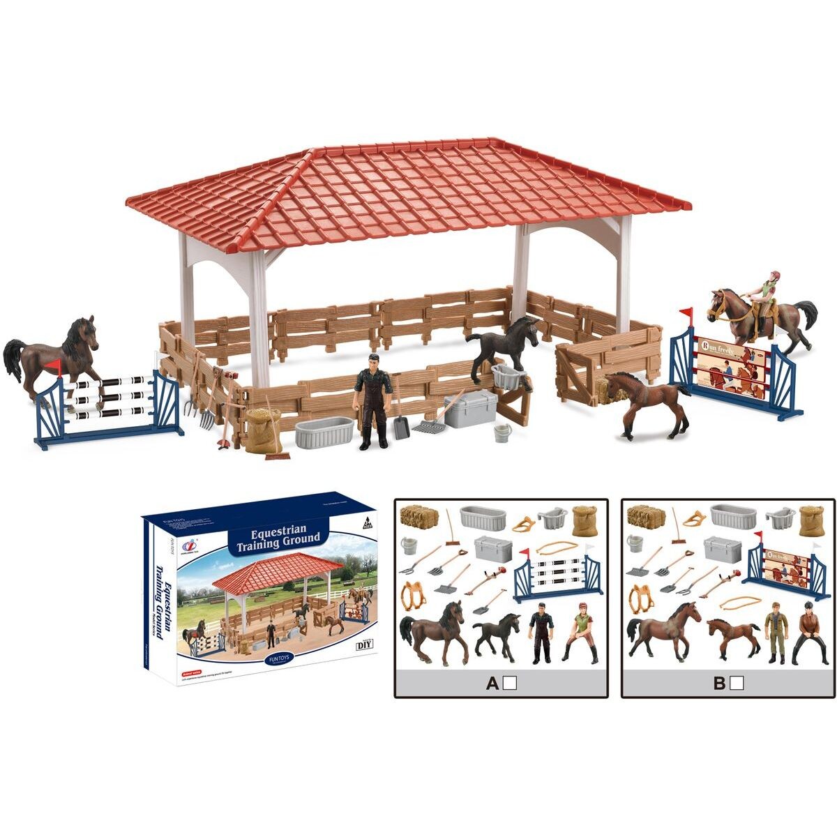 Sparkys Zvieratká z farmy - Veľká jazdecká dráha s príslušenstvom 2 druhy