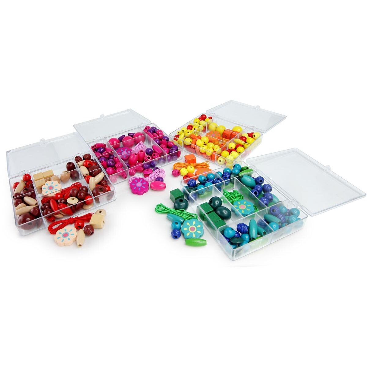 Tasia Sada korálky - drevené 4 druhy