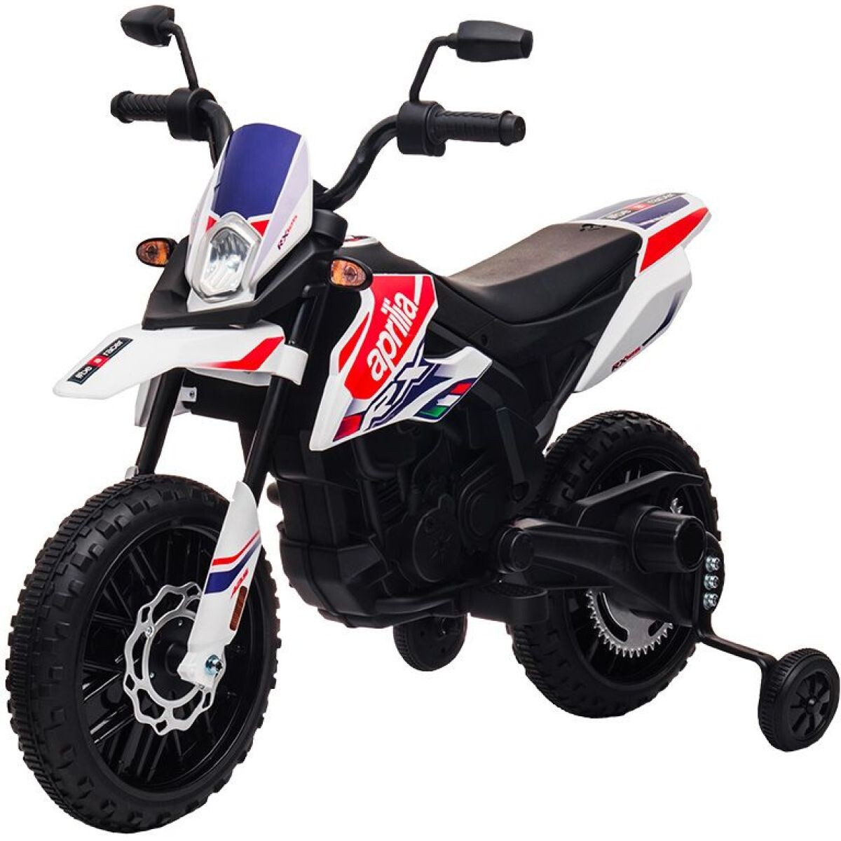 Detská elektrická motorka APRILIA RX-125 biela