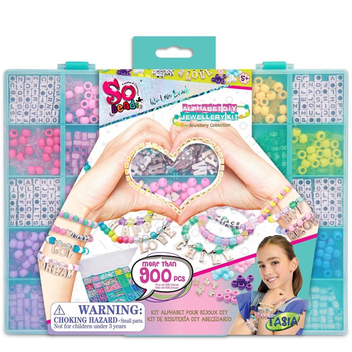 TASIA - Abecedná sada na výrobu náramkov 900 ks